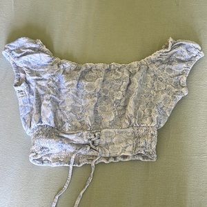 Aéropostale ruched floral crop top